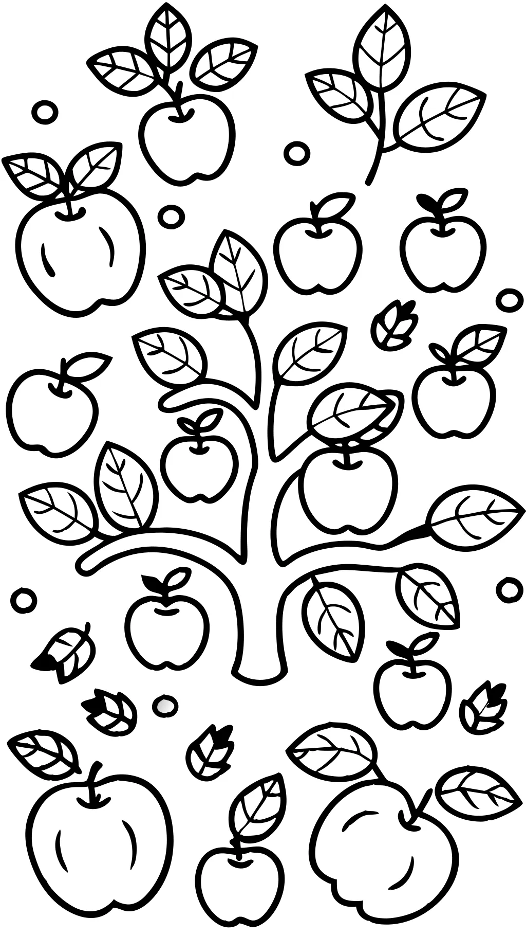 coloring page of apples